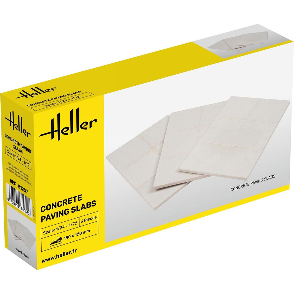 Heller(エレール) 1/24-1/72 情景ベース コンクリート舗装路 180×120mm 3枚セット 未塗装組立キット