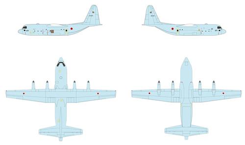 1/300 航空自衛隊 C-130 H 戦術輸送機 ハーキュリーズ スーダン緊急派遣機 2機セット
