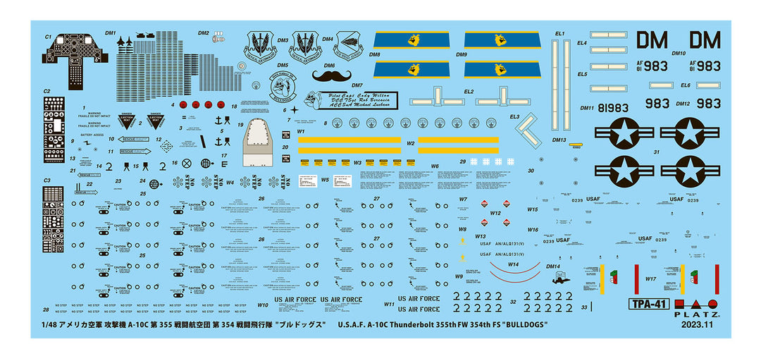 1/48 アメリカ空軍 攻撃機 A-10C サンダーボルトII 第354戦闘飛行隊 ブルドッグス