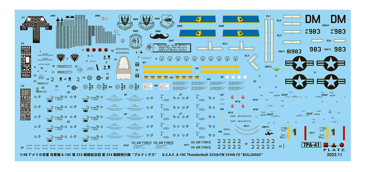 1/48 アメリカ空軍 攻撃機 A-10C サンダーボルトII 第354戦闘飛行隊 ブルドッグス