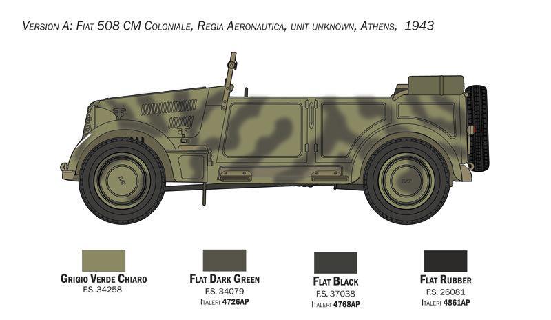 1/35 1/35 WW.II イタリア軍 フィアット508CM コロニアル 軍用車 ドライバーフィギュア付属