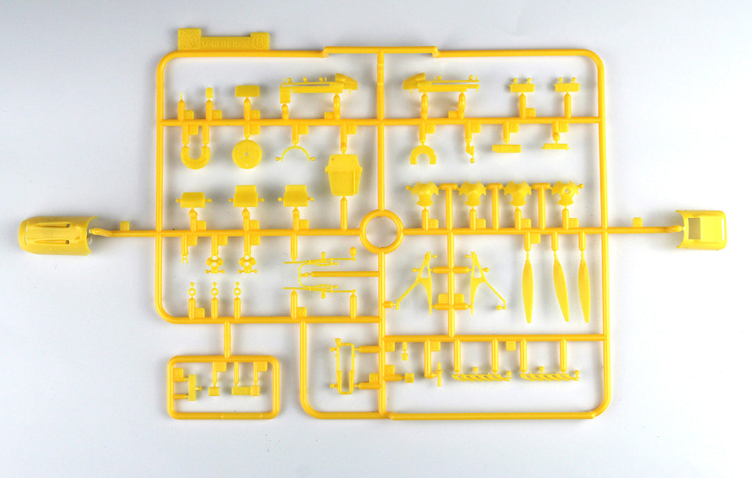 1/48 WW.II ドイツ軍 メッサーシュミットBf109 E-4 3Dプリントエンジン/フレーム塗装済みキャノピー/迷彩塗装デカール付属