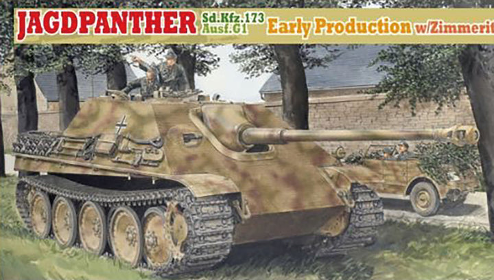 1/35 WW.II ドイツ軍 重駆逐戦車 ヤークトパンターAusf.G1初期生産型 ツィンメリットコーティング仕様 マジックトラック/アルミ砲身/3Dプリントマズルブレーキ付属