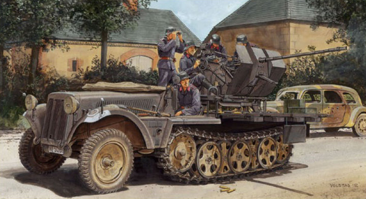 1/35 WW.II ドイツ軍 Sd.Kfz.10/4 1トンハーフトラック 2cm対空機関砲 Flak30搭載型 1939年生産型