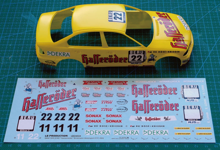 1/24 BMW 320i E46 2001 DTCドイツ ツーリングカーカップ ブリンクマン・モータースポーツ #11 & #22 デカール付属