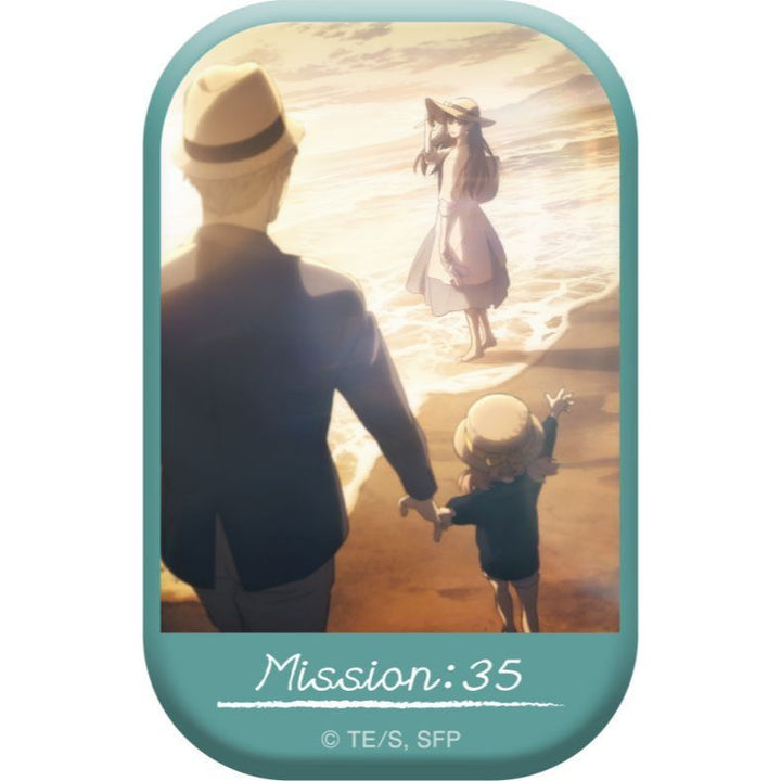スクエア缶バッジ MISSION:35「リゾートを満喫せよ／休暇自慢」