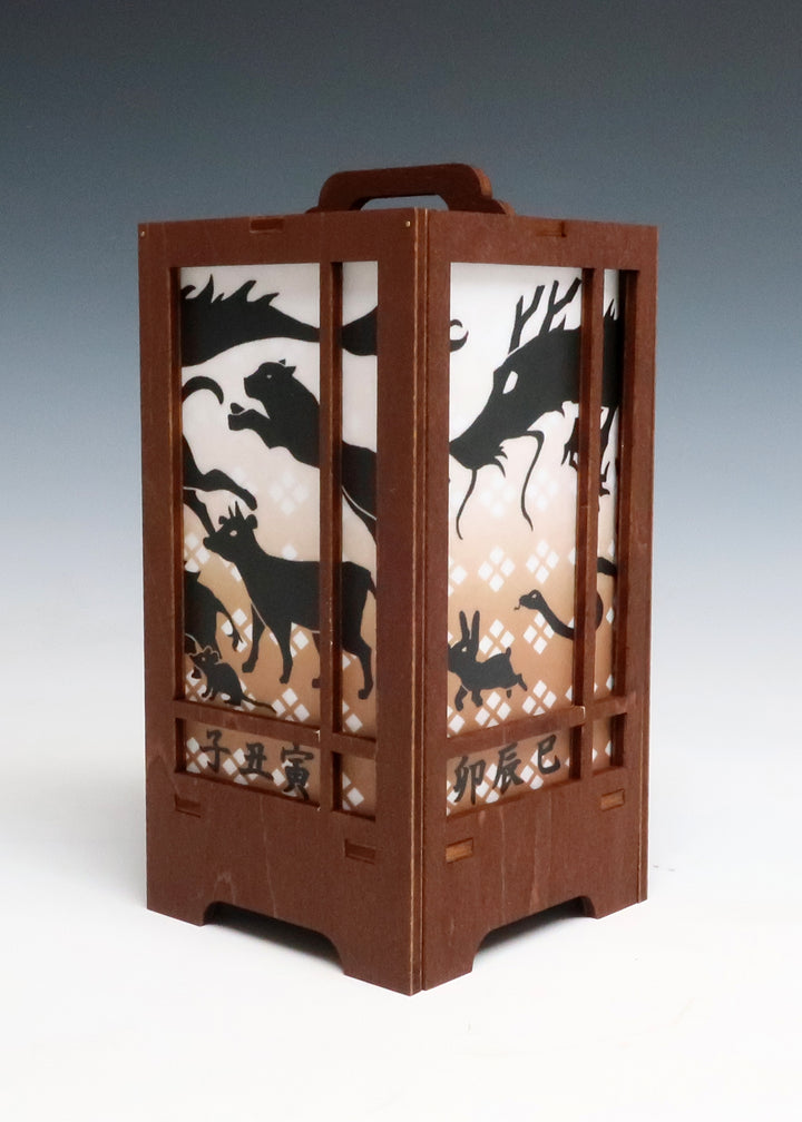 木製クラフト 木楽 行燈（きらく あんどん）干支・塗装