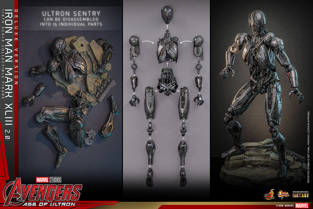 ムービー・マスターピース DIECAST アイアンマン・マーク43（2.0／デラックス版） 1/6スケール