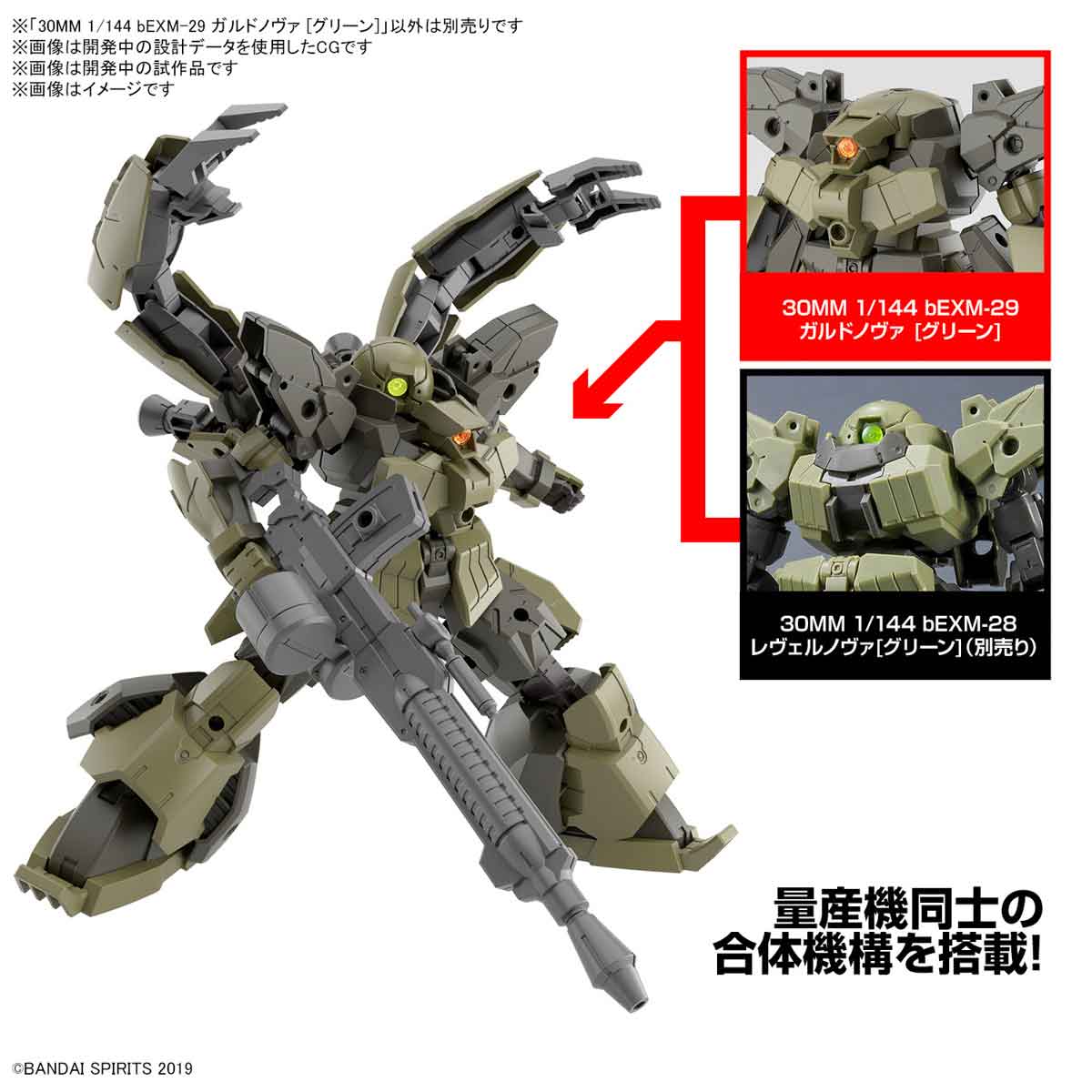 30MM bEXM-29 ガルドノヴァ [グリーン] 1/144スケール – SOOTANG