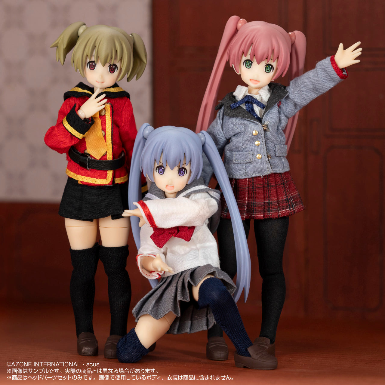 カスタムリリィ TYPE-C ヘッドパーツセット（青藤色） 1/12