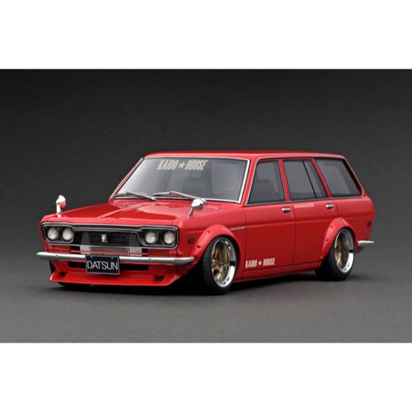 ignition model(イグニッションモデル) ダットサン ブルーバード 510 ワゴン レッド 1/18スケール 塗装済みミニカー