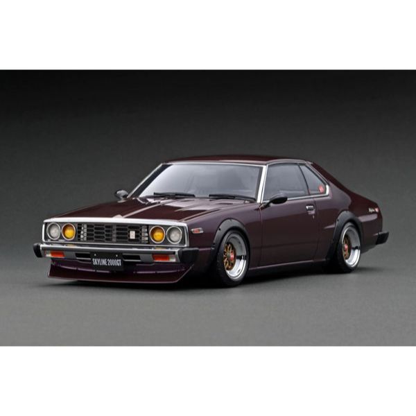 ignition model(イグニッションモデル) 日産 スカイライン 2000 GT-ES C210 パープル 1/18スケール 塗装済みミニカー