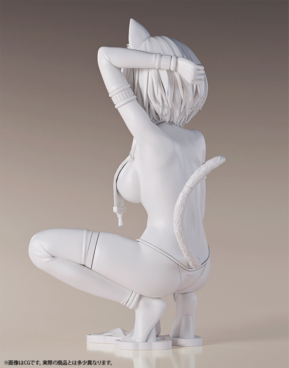 褐色猫娘 マウ 未塗装出力品 ガレージキット 1/6スケール