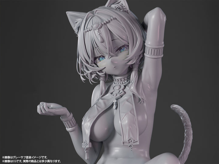 褐色猫娘 マウ 未塗装出力品 ガレージキット 1/6スケール