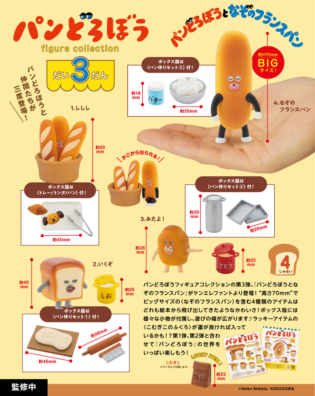 [BOX販売]パンどろぼう フィギュアコレクション 第3弾 -4個入りBOX-