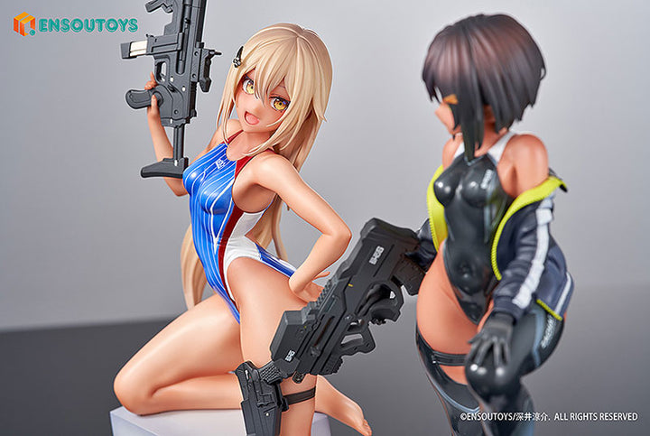 水泳部の部長ちゃんとコウハイちゃんセット 1/7スケール