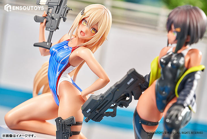 水泳部の部長ちゃんとコウハイちゃんセット 1/7スケール