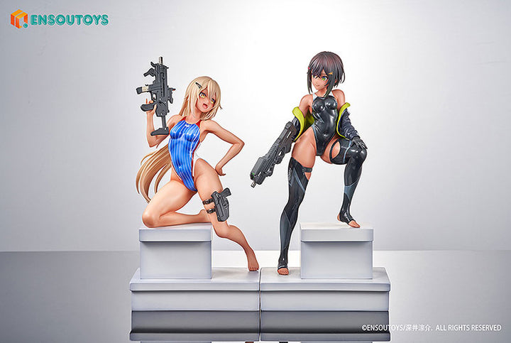 水泳部の部長ちゃんとコウハイちゃんセット 1/7スケール