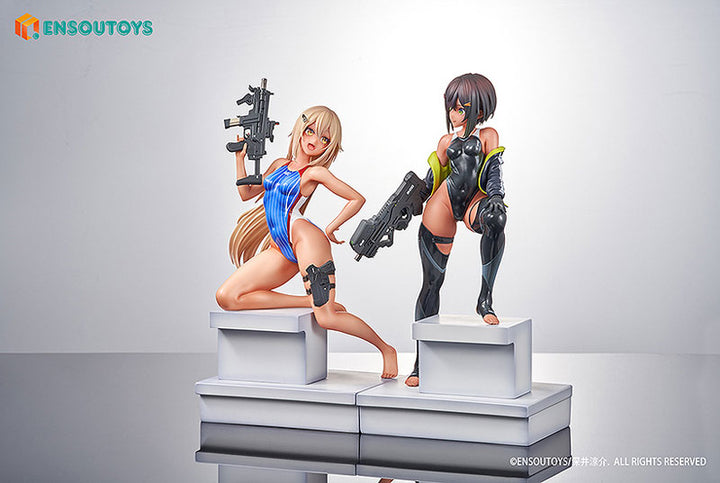 水泳部の部長ちゃんとコウハイちゃんセット 1/7スケール