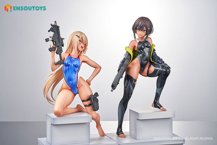 水泳部の部長ちゃんとコウハイちゃんセット 1/7スケール