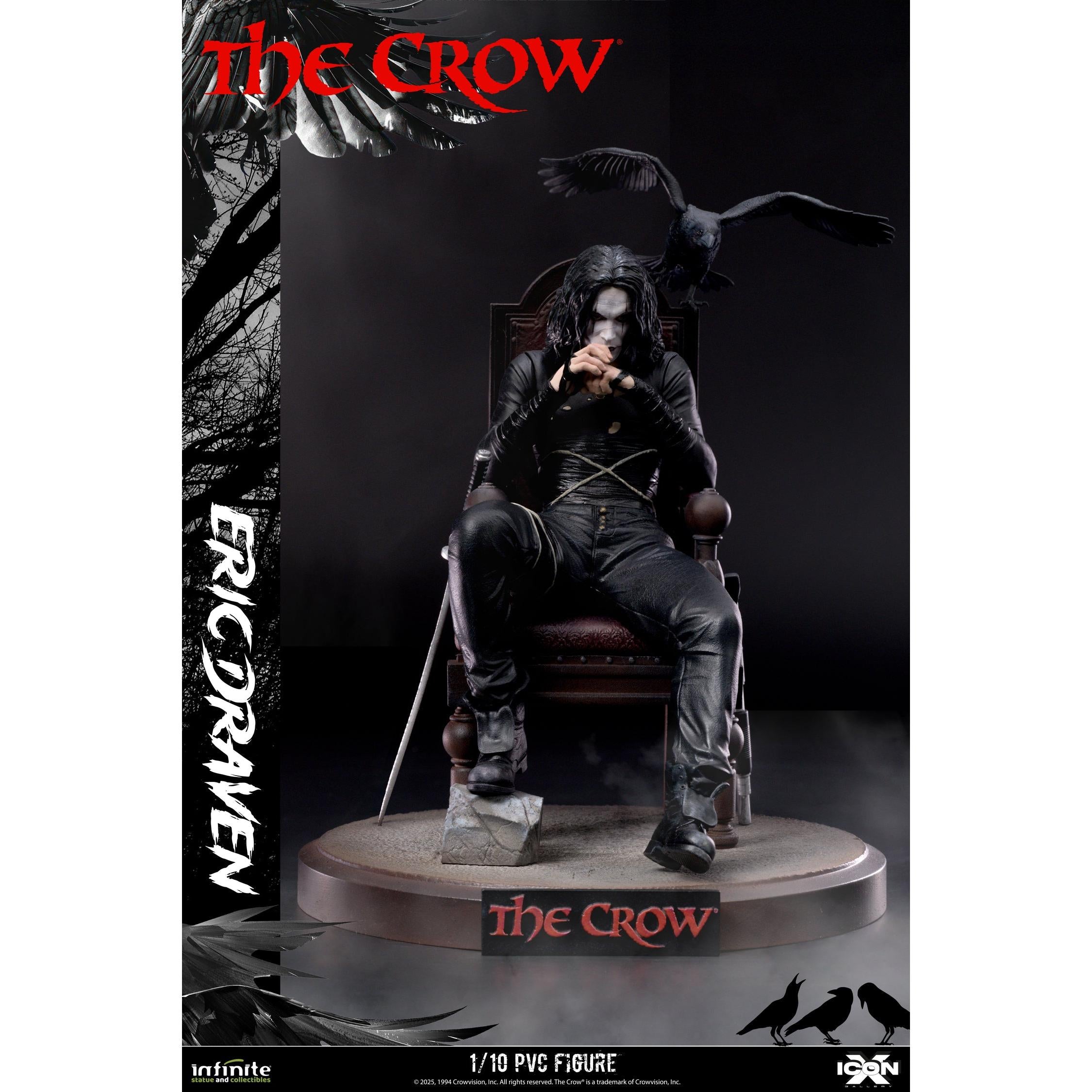 アイコンx/ クロウ 飛翔伝説: エリック・ドレイヴン スタチュー 1/10
