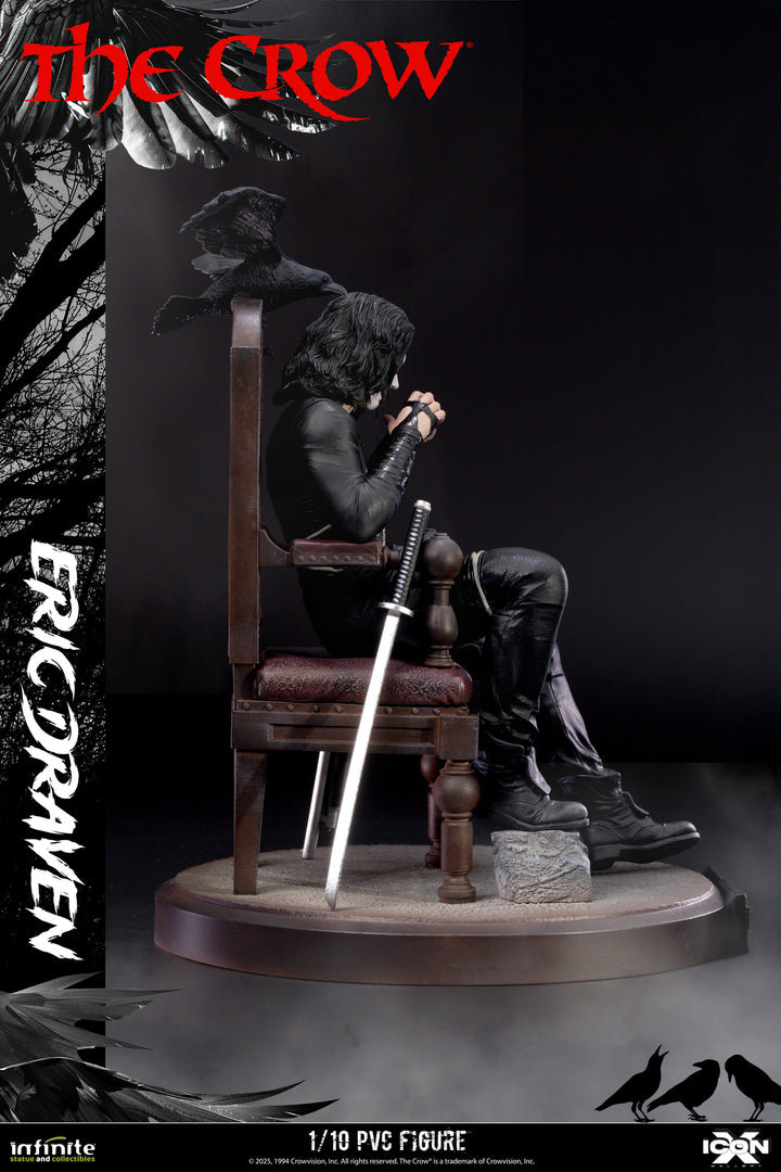 アイコンx/ クロウ 飛翔伝説: エリック・ドレイヴン スタチュー 1/10スケール