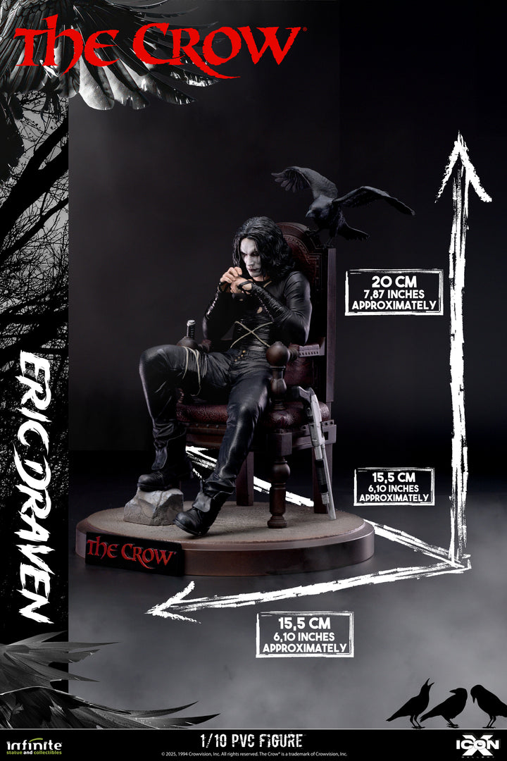 アイコンx/ クロウ 飛翔伝説: エリック・ドレイヴン スタチュー 1/10スケール