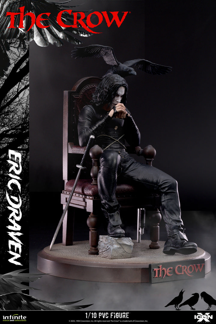 アイコンx/ クロウ 飛翔伝説: エリック・ドレイヴン スタチュー 1/10スケール