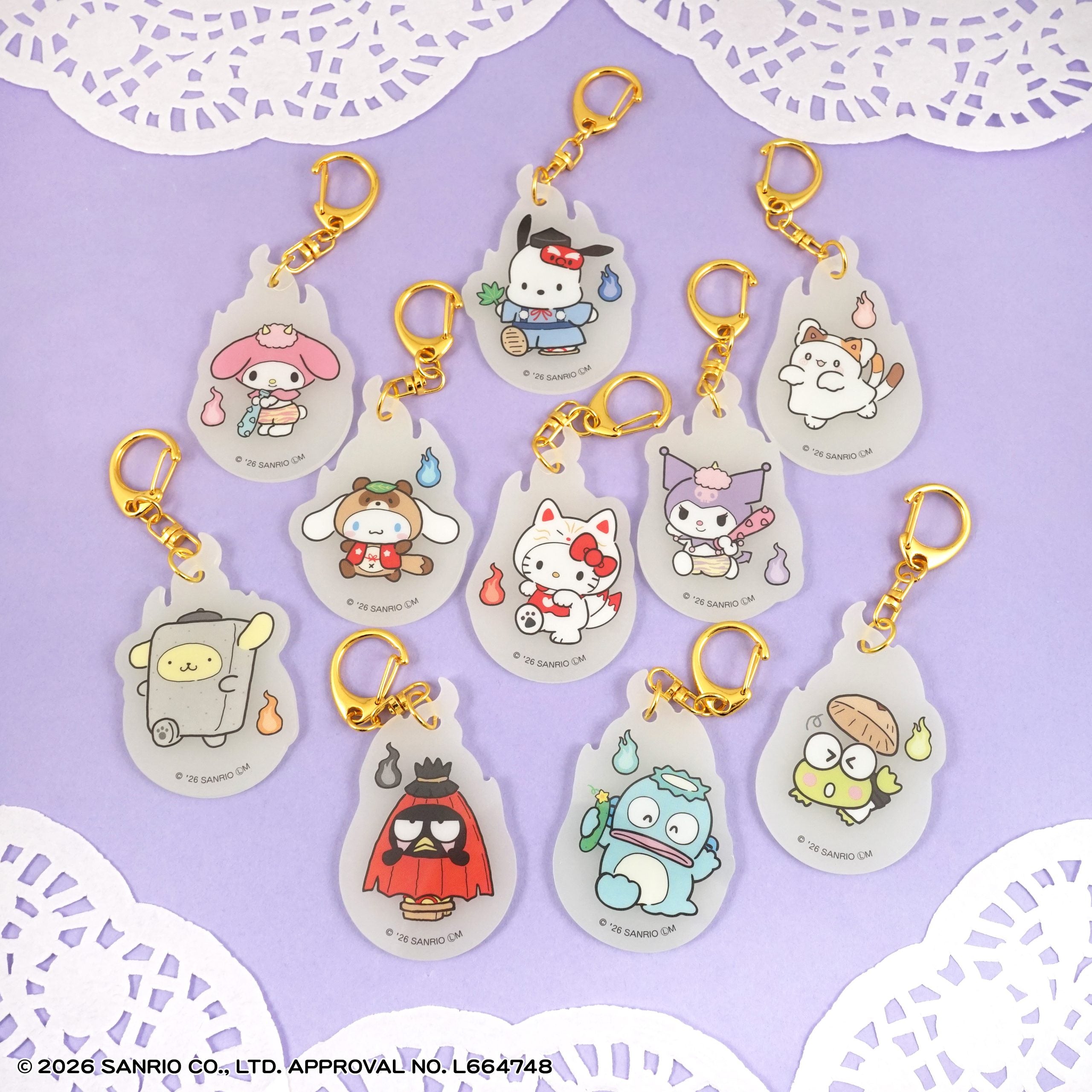BOX販売]サンリオキャラクターズ どろろん夜光アクリルキーホルダー