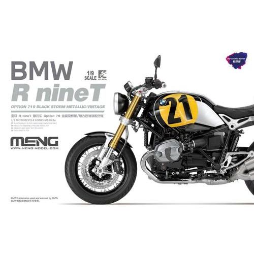 MENG MODEL(モンモデル) BMW R nine T Option 719 ブラック・ストーム・メタリック / ヴィンテージ スペシャルペイント (プレカラーバージョン) 1/9スケール 塗装済み組立キット