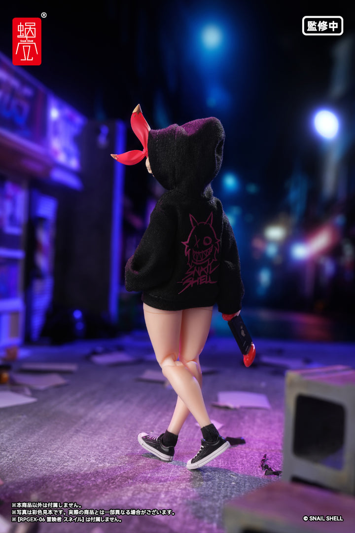 『悪魔の囁き』シリーズ プリントパーカーセット（ブラック）（ドール用）