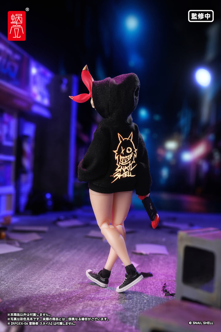 『悪魔の囁き』シリーズ プリントパーカーセット（ブラック）（ドール用）