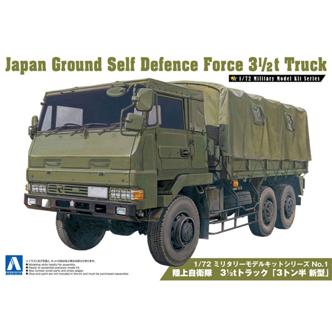 【再販】1/72 ミリタリーモデルキット 陸上自衛隊　3　1/2ｔトラック「3トン半　新型」