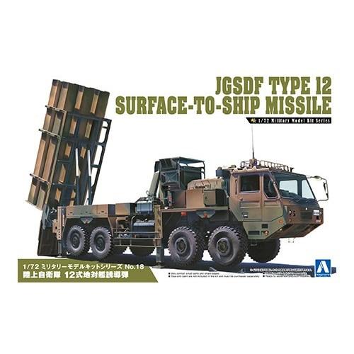 青島文化教材社(AOSHIMA) 陸上自衛隊 12式地対艦誘導弾【再生産】 ミリタリーモデルキット 1/72スケール 未塗装組立キット
