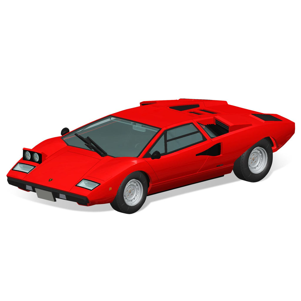 青島文化教材社(AOSHIMA) ランボルギーニ カウンタック LP400(レッド) ザ☆スナップキット 1/32スケール 色分け済み組立キット