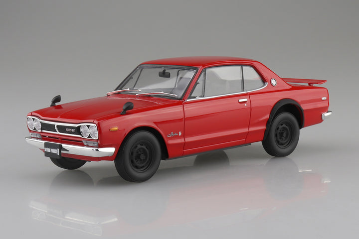 1/24 楽プラ スナップカー KPGC10 スカイラインHT 2000GT-R 1970 レッド