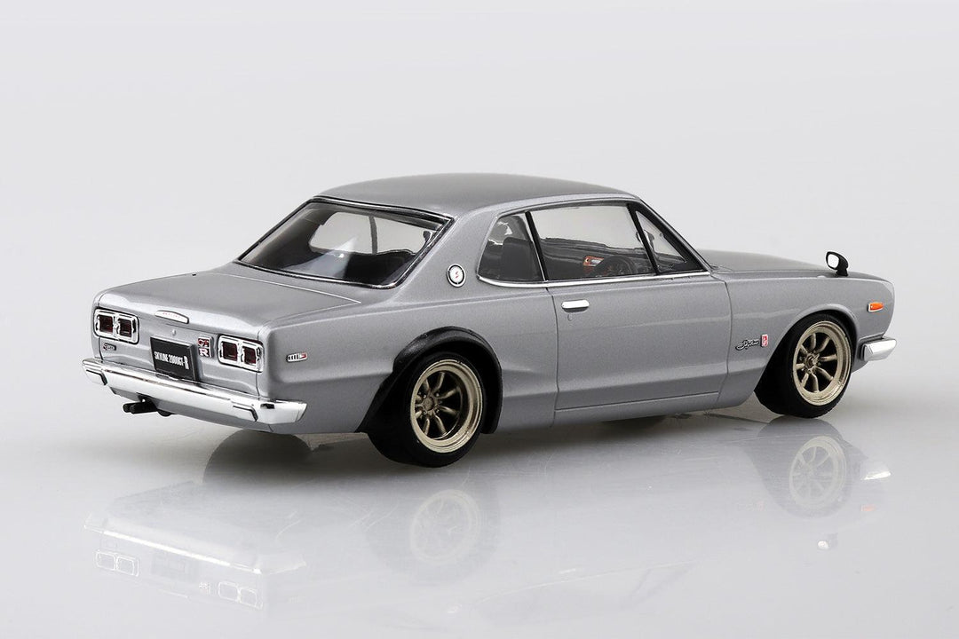 1/32 楽プラ スナップキット ニッサン C10 スカイライン 2000GT-R カスタムホイール (シルバー)