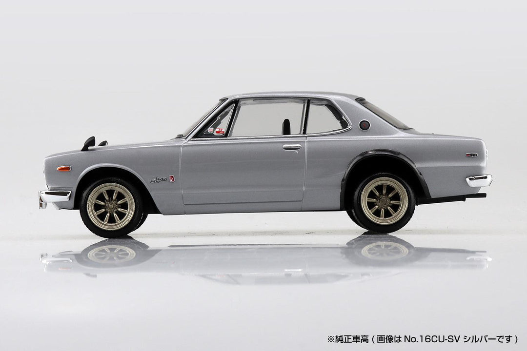 1/32 楽プラ スナップキット ニッサン C10 スカイライン 2000GT-R カスタムホイール (シルバー)