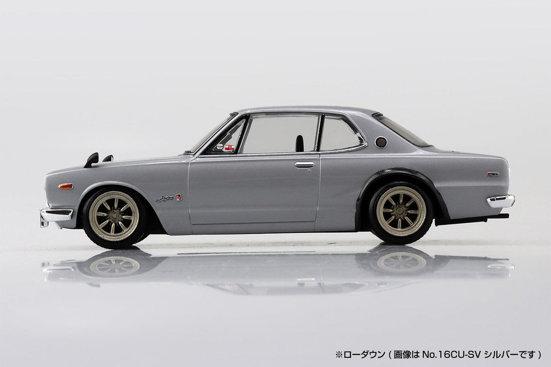 1/32 楽プラ スナップキット ニッサン C10 スカイライン 2000GT-R カスタムホイール (シルバー)