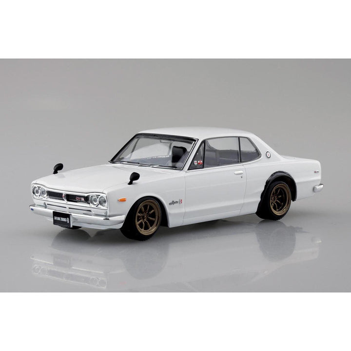 1/32 楽プラ スナップキット ニッサン C10 スカイライン 2000GT-R カスタムホイール (ホワイト)