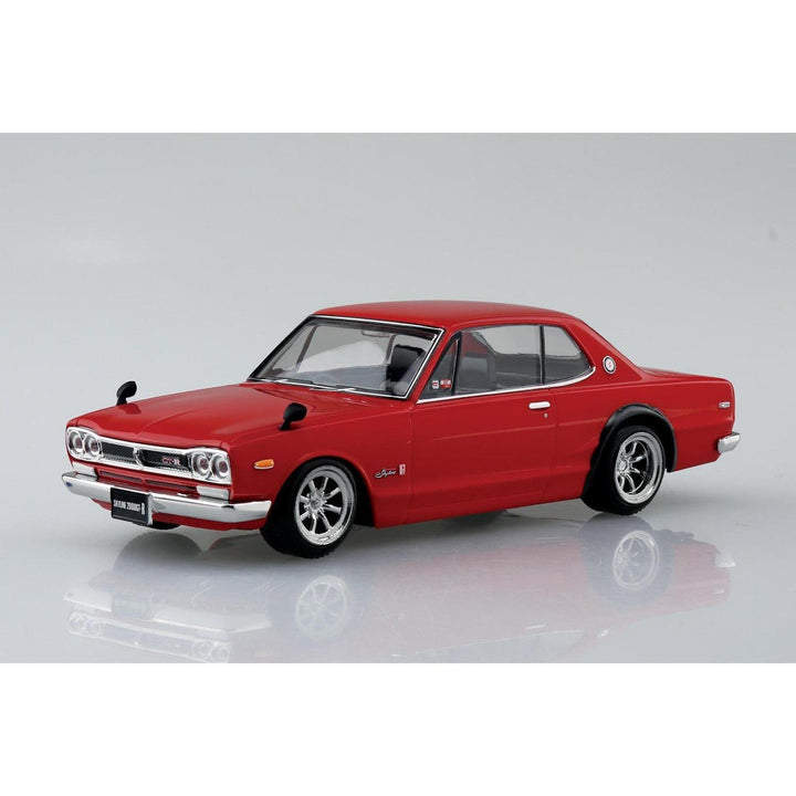 1/32 楽プラ スナップキット ニッサン C10 スカイライン 2000GT-R カスタムホイール (レッド)