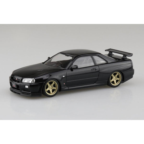 スカイライン GT-R シルバー ブラックホイール ニッサン R34スカイラインGT-R カスタムホイール(アスリート