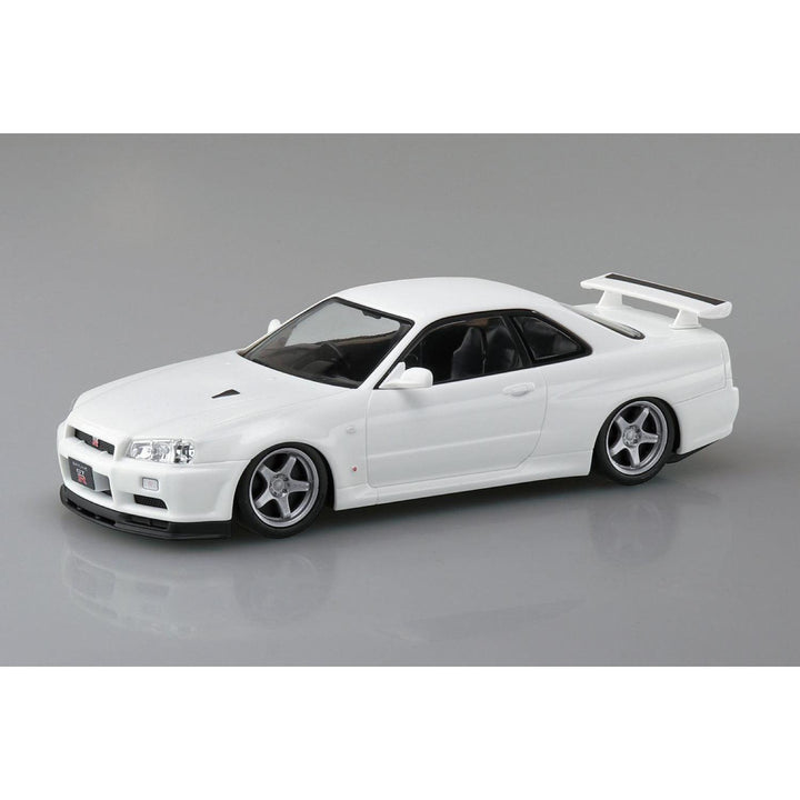 1/32 楽プラ スナップキット ニッサン R34スカイラインGT-R カスタムホイール(ホワイトパール)
