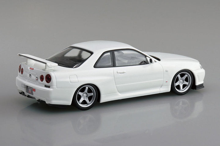1/32 楽プラ スナップキット ニッサン R34スカイラインGT-R カスタムホイール(ホワイトパール)