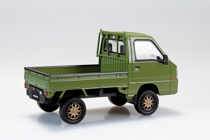 1/32 楽プラ スナップキット スバル サンバー トラック カスタムホイール（オリーブグリーン）