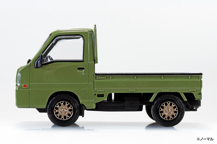 1/32 楽プラ スナップキット スバル サンバー トラック カスタムホイール（オリーブグリーン）