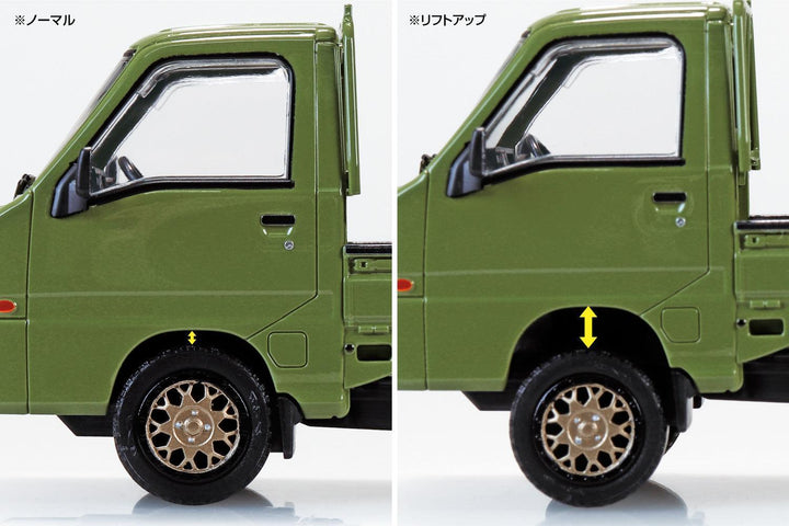 1/32 楽プラ スナップキット スバル サンバー トラック カスタムホイール（オリーブグリーン）