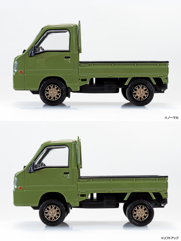 1/32 楽プラ スナップキット スバル サンバー トラック カスタムホイール（オリーブグリーン）