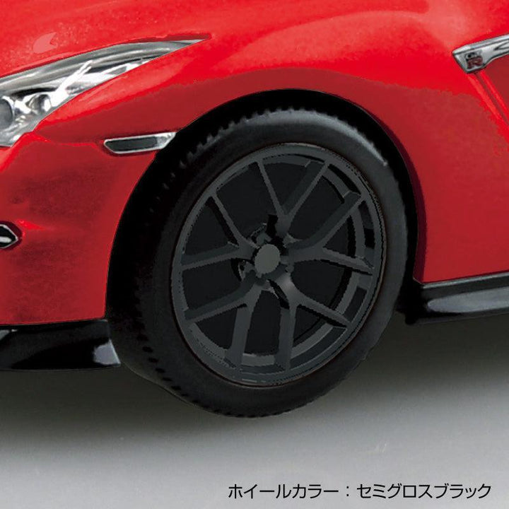 1/32 楽プラ スナップキット ニッサン R35 NISSAN GT-R 2024 カスタムホイール（レッド）
