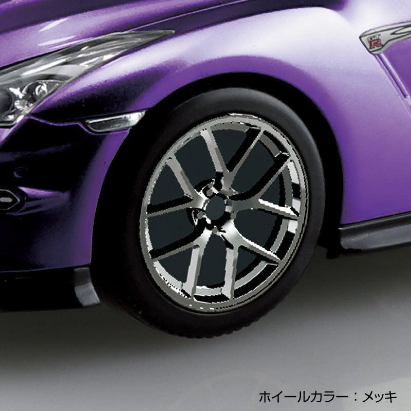 1/32 楽プラ スナップキット ニッサン R35 NISSAN GT-R 2024 カスタムホイール（メタリックパープル）